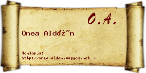 Onea Aldán névjegykártya